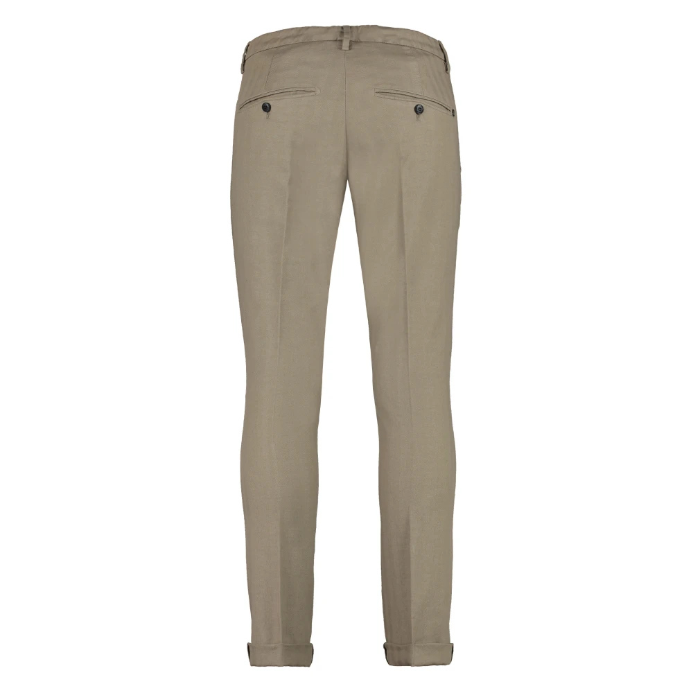 Dondup Katoenen Chino Broeken met Oprolbare Manchetten Beige Heren