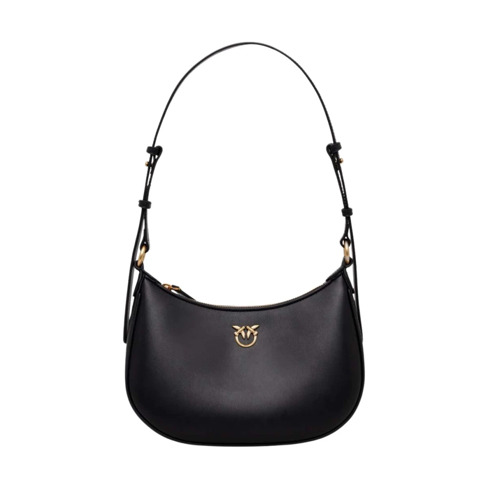PINKO shoulder bag Half-Moon Mini Bag S Black - Antique Gold - Image 3
