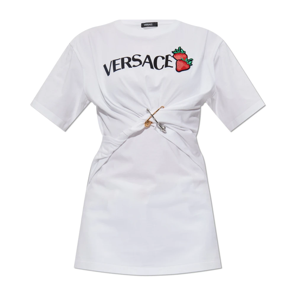 Versace T-shirt met applicaties White Dames