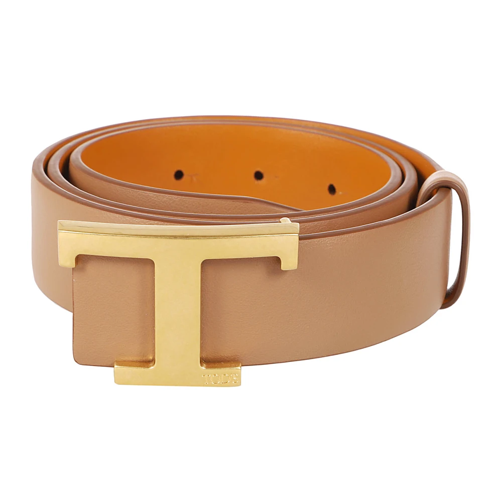TOD'S KenyaT Timeless Leren Riem Brown Dames