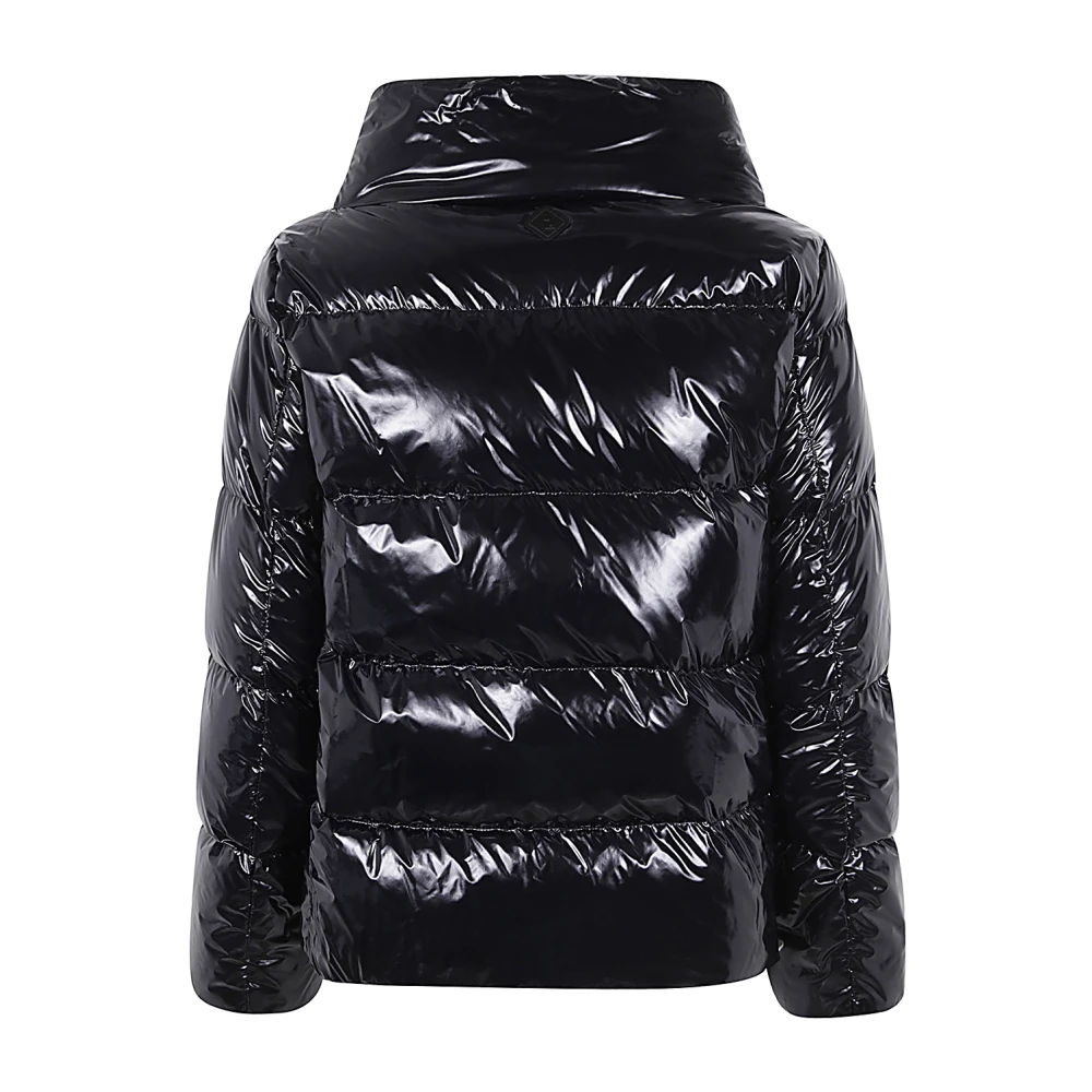 Herno Zwarte Glanzende Donsjas Black Dames