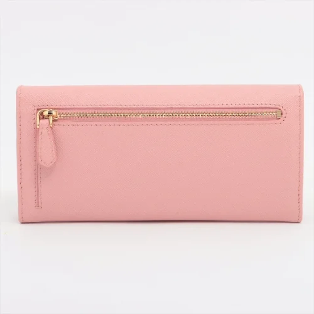 Prada Vintage Pre-owned Leather wallets Pink Dames
