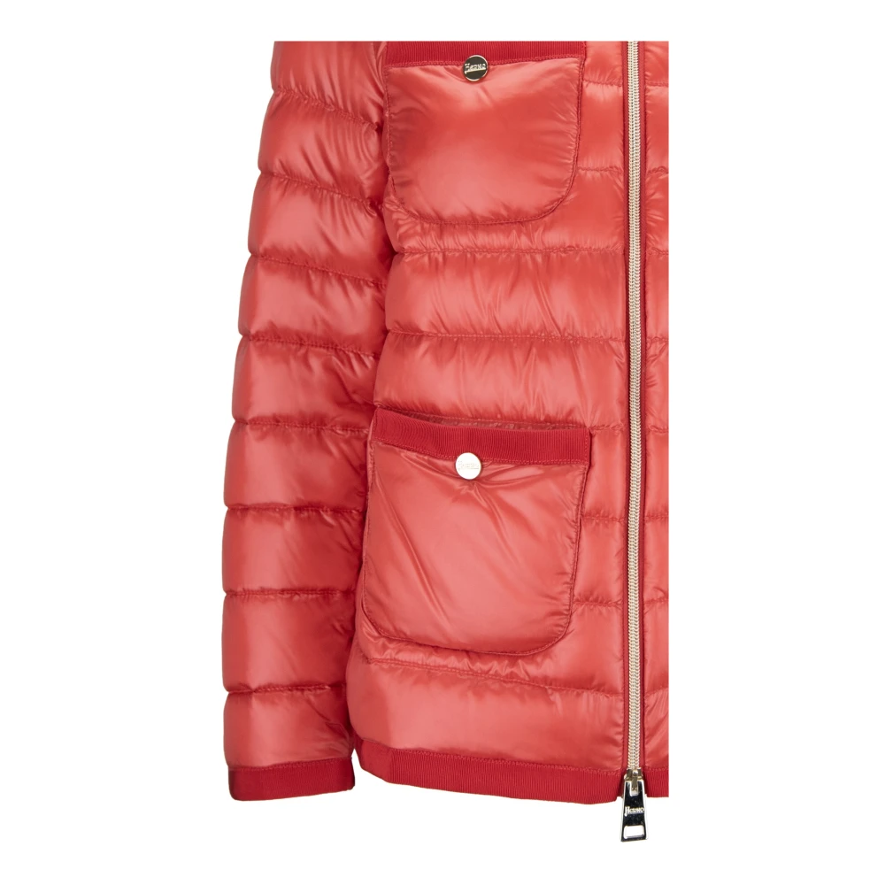 Herno Korte Puffer Jas met Rits Red Dames
