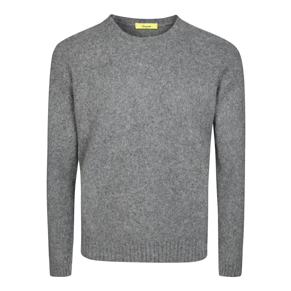Drumohr Gestructureerd Crew Neck Shirt Gray Heren