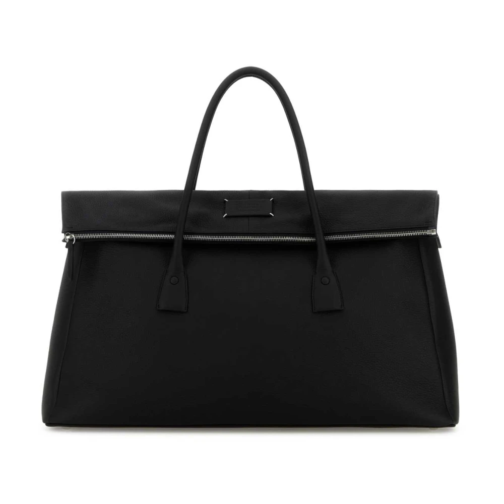 Maison Margiela Vrouw Zwart Tassen Dames, One Size, Leer, 5Ac Travel Bag
