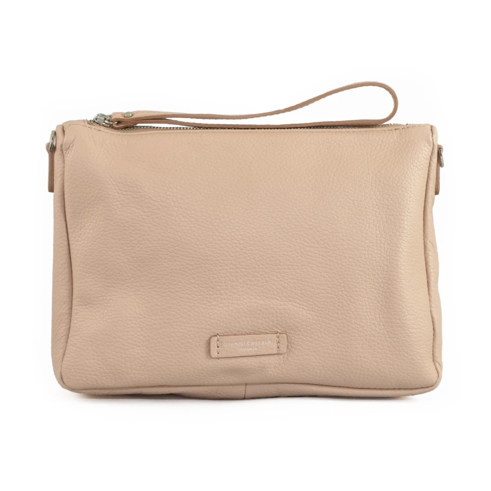 Gianni Chiarini Leren Handtas Beige Dames