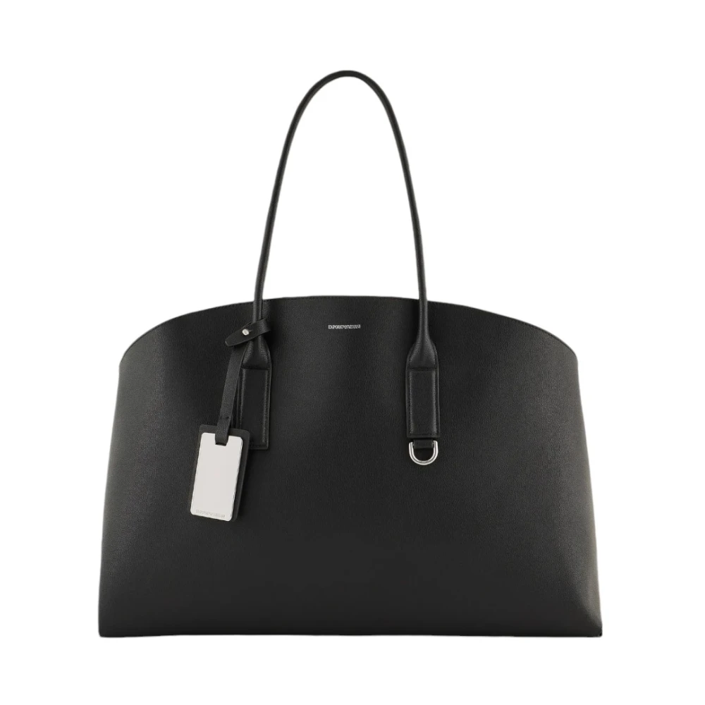 Emporio Armani Stijlvolle Leren Portemonnee Black Dames