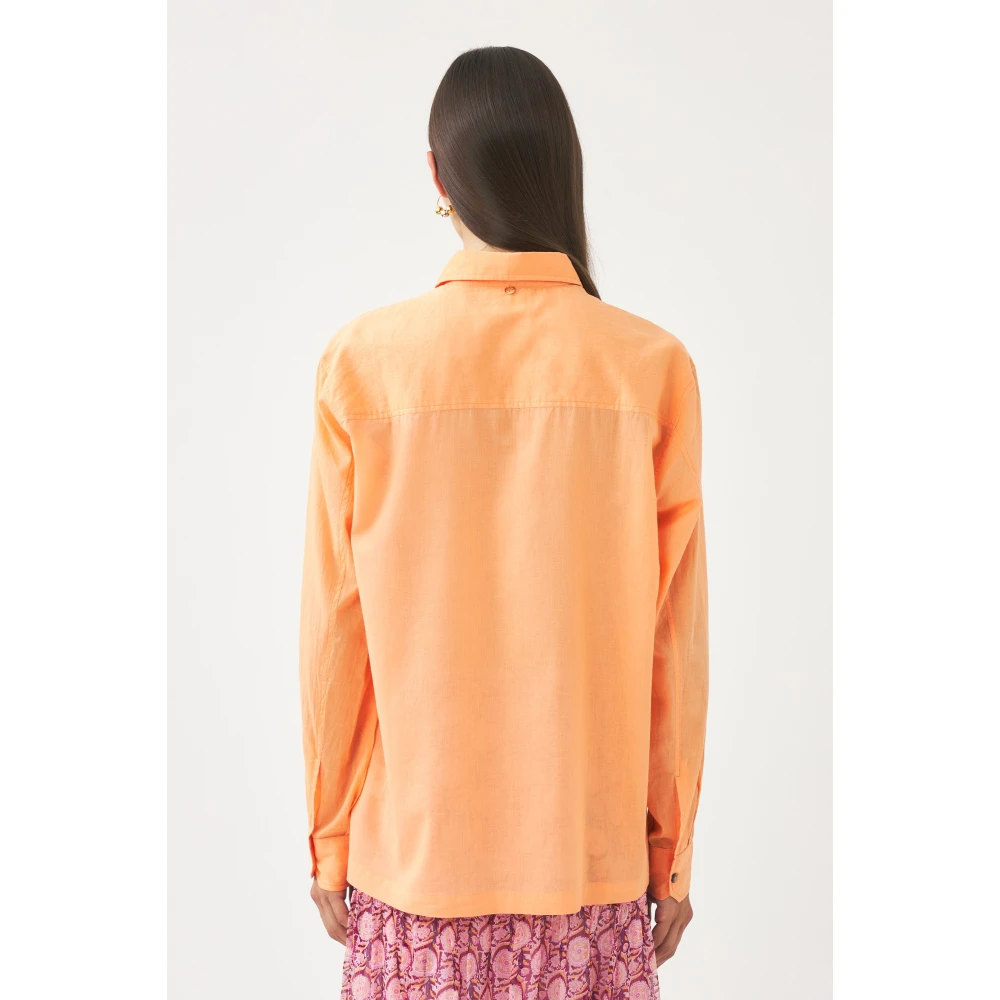 Antik batik Oversized shirt Anna Orange Dames