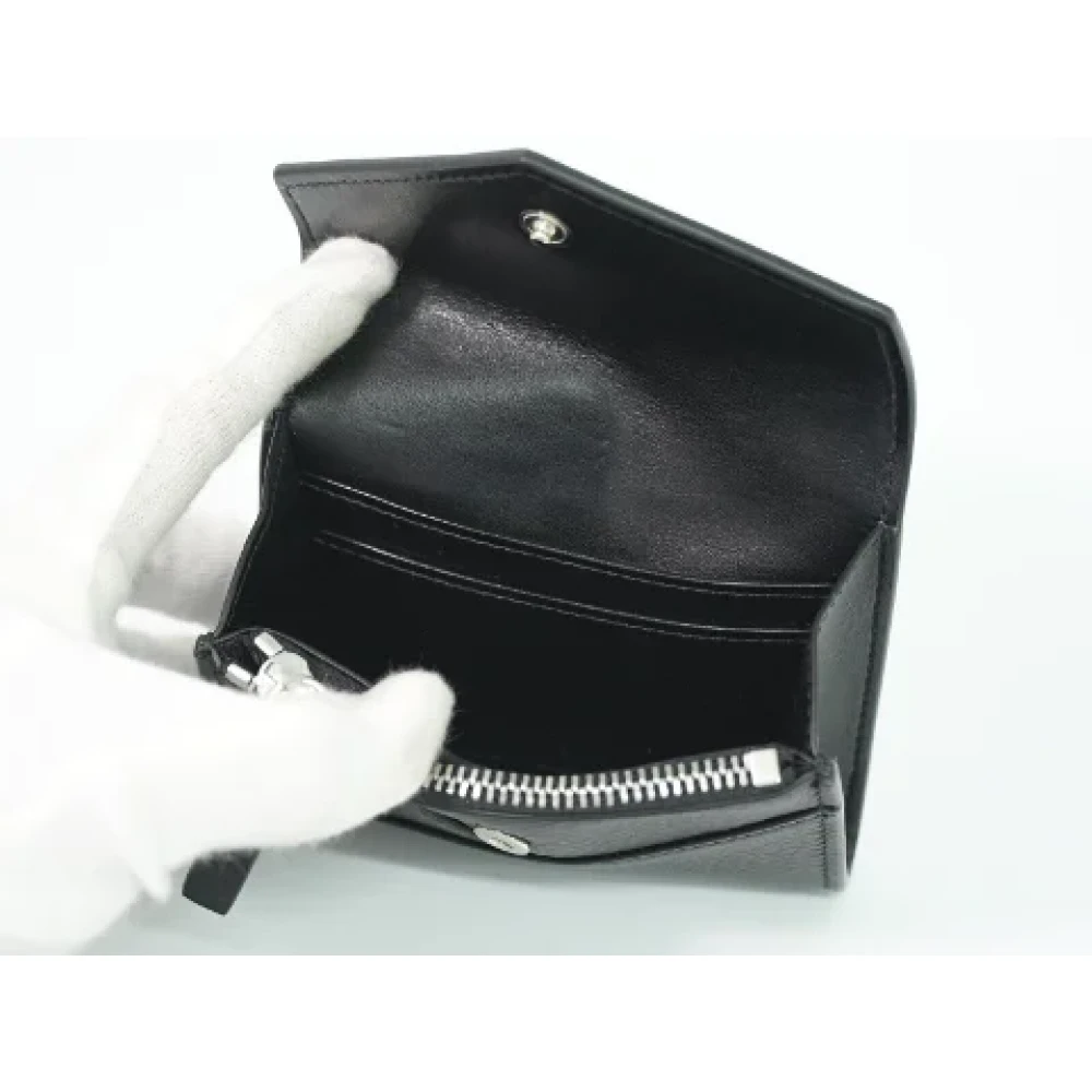 Maison Margiela Pre-owned Leather wallets Black Unisex