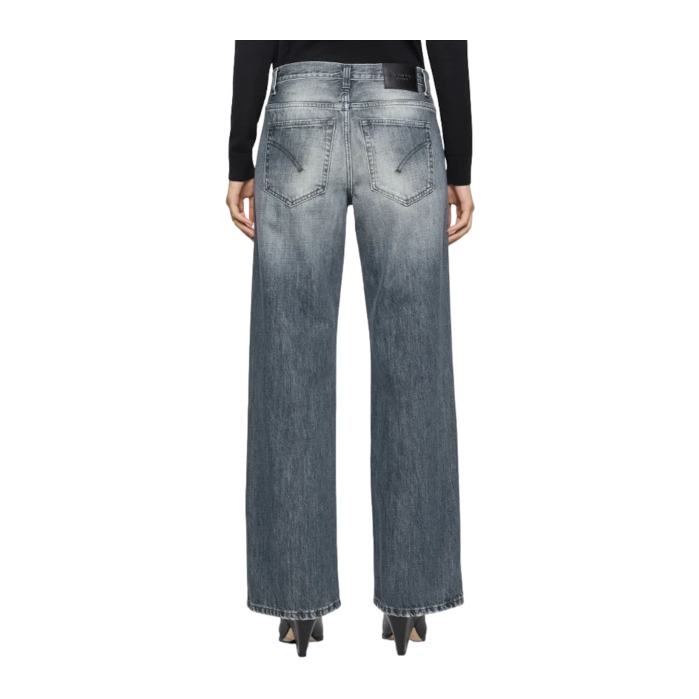 Dondup Wide Leg Jeans Jacklyn Gray Dames