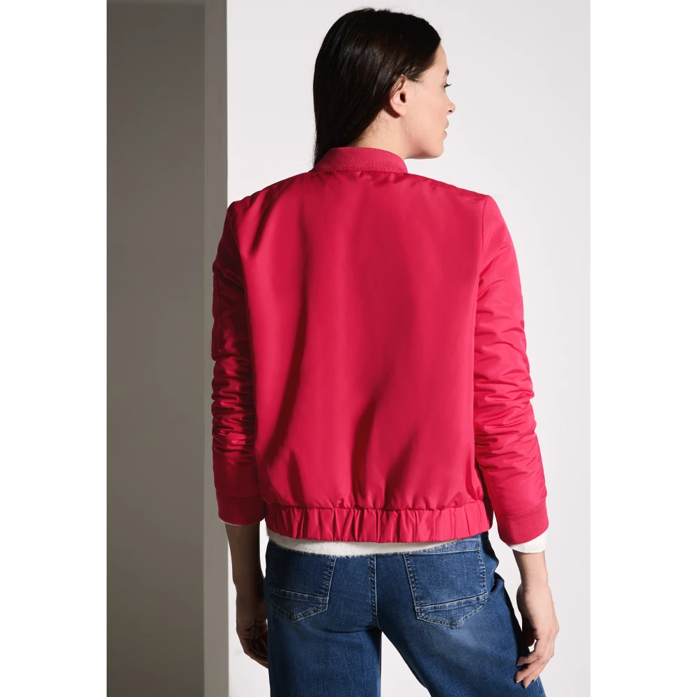cecil Moderne jack met opstaande kraag en knoopsluiting Red Dames