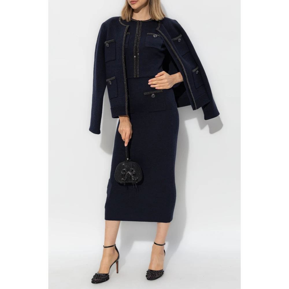 Self Portrait Rok met zakken Blue Dames