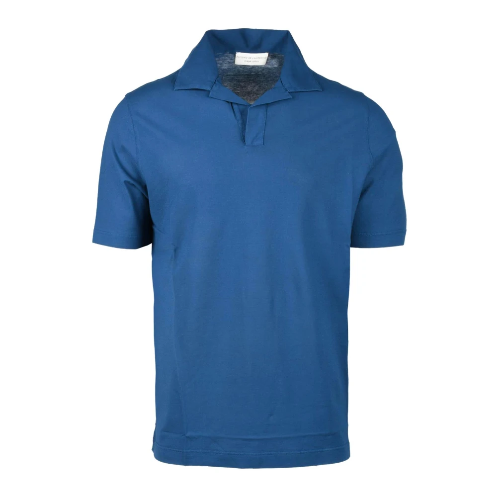 Filippo De Laurentiis Bomull Polo Skjorta Blue, Herr