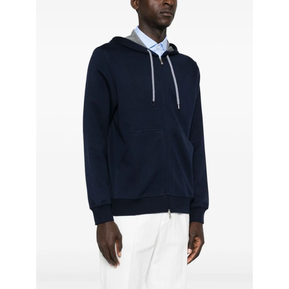 BRUNELLO CUCINELLI Blauwe Sweater Blue Heren