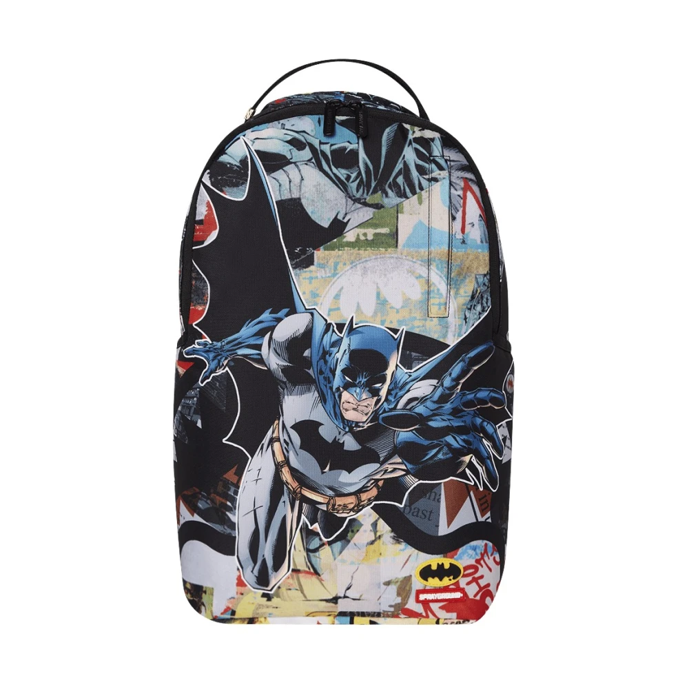 Sprayground Men's Multicolor Backpacks, One Size, Batman Collage Shark Dlxr Backpack