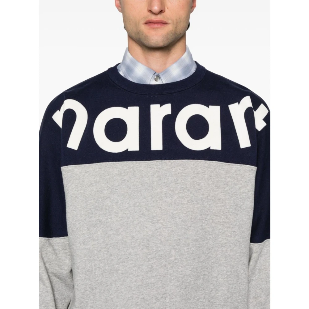 Isabel marant Logo Sweatshirt Howley Biologisch Katoen Gray Heren