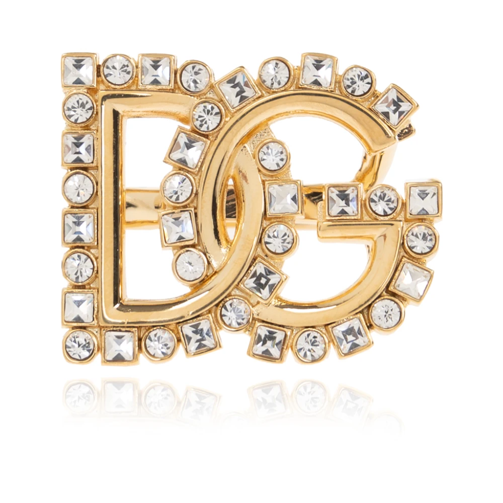 Dolce & Gabbana Donna Giallo - Anello Con Cristalli Luccicanti - Accessories - M