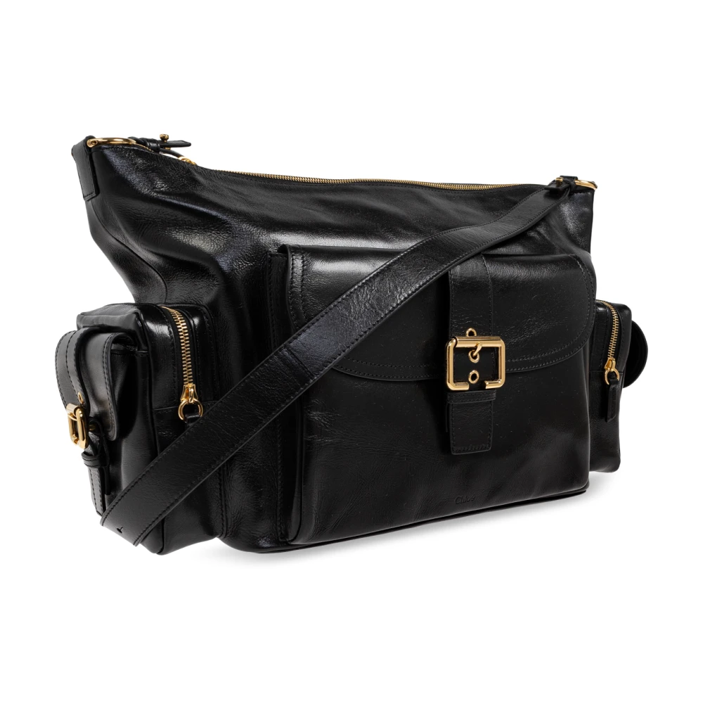 Chloé Schoudertas Cameratas Groot Black Dames