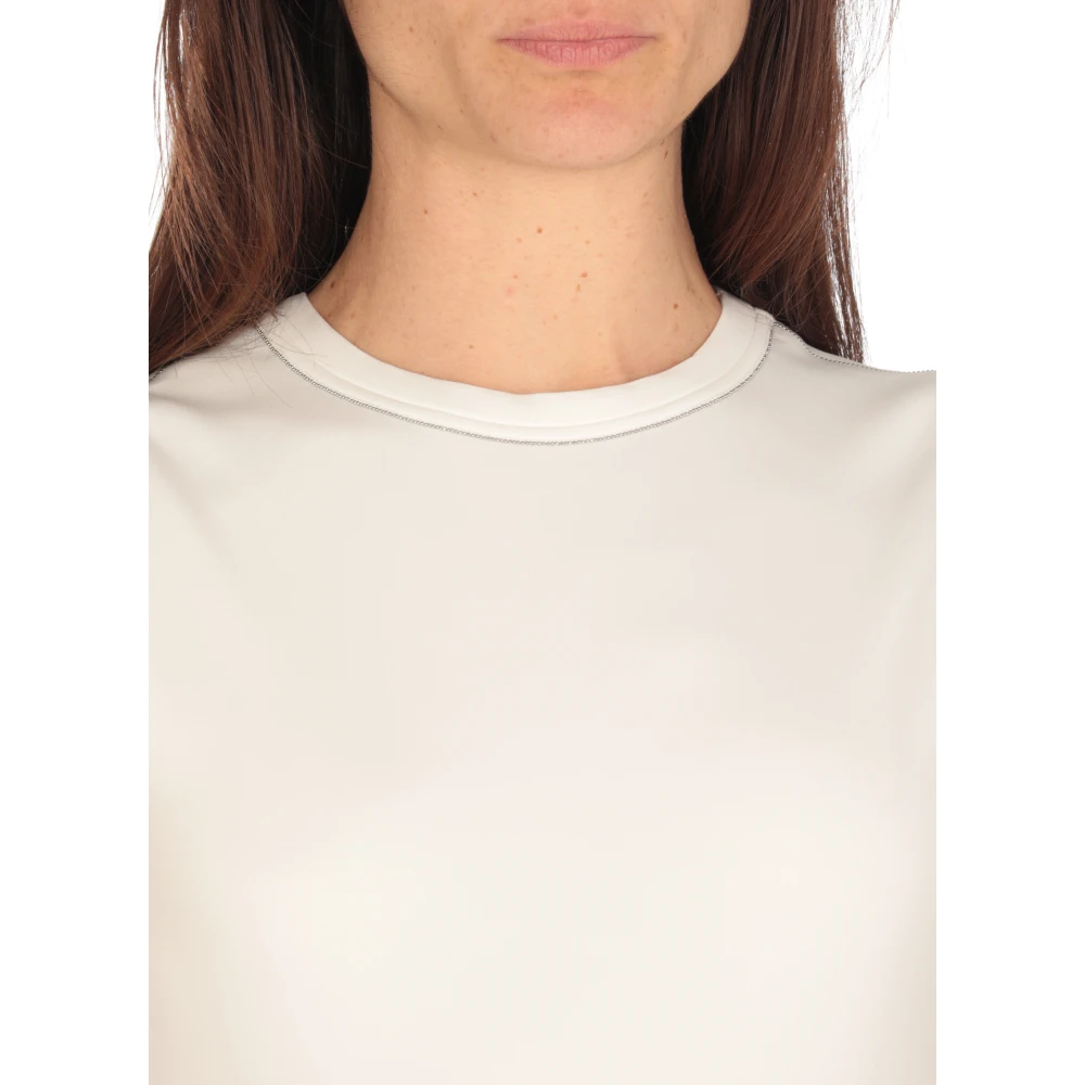 Fabiana Filippi Witte Jurk met Ronde Hals White Dames