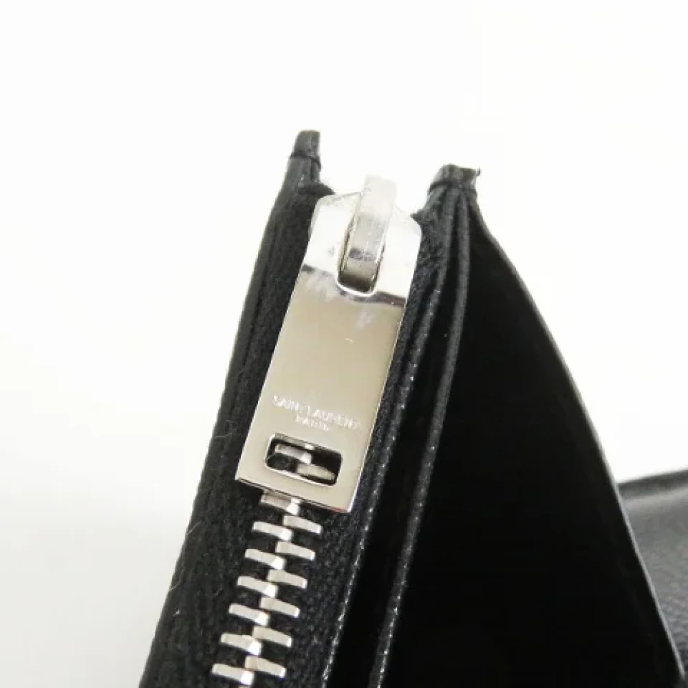 Yves Saint Laurent Vintage Pre-owned Leather wallets Black Dames