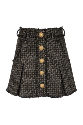 Lurex Tweed Plissee Kjole