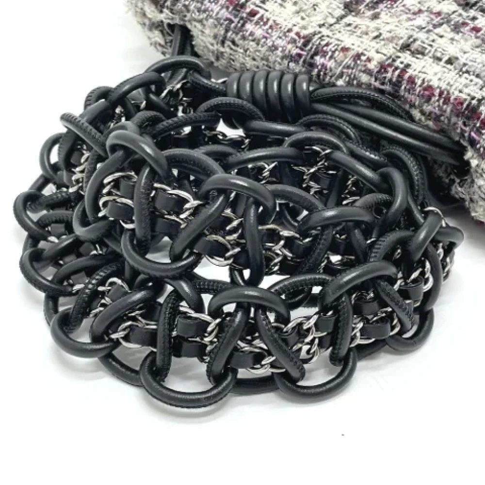 Chanel Vintage Pre-owned Fabric chanel-bags Gray Dames
