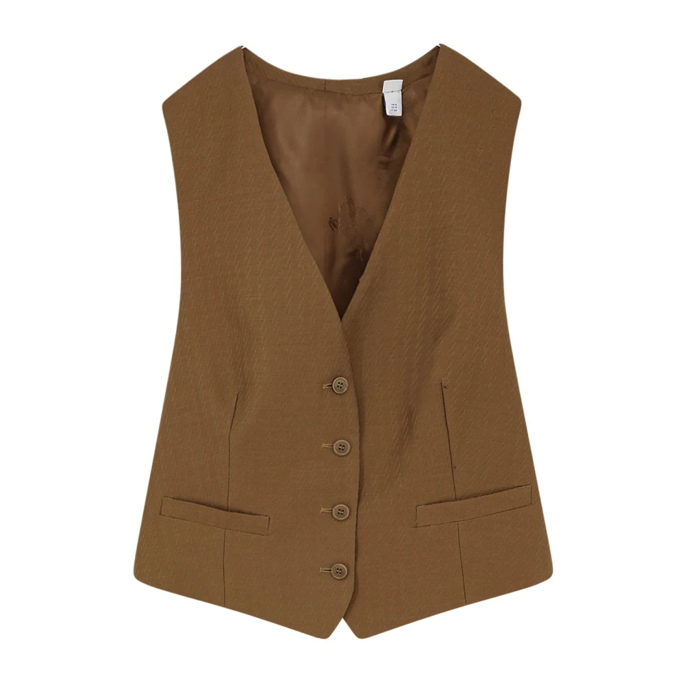 Burberry Women's Brown Waistcoats, Xs, Clothing....