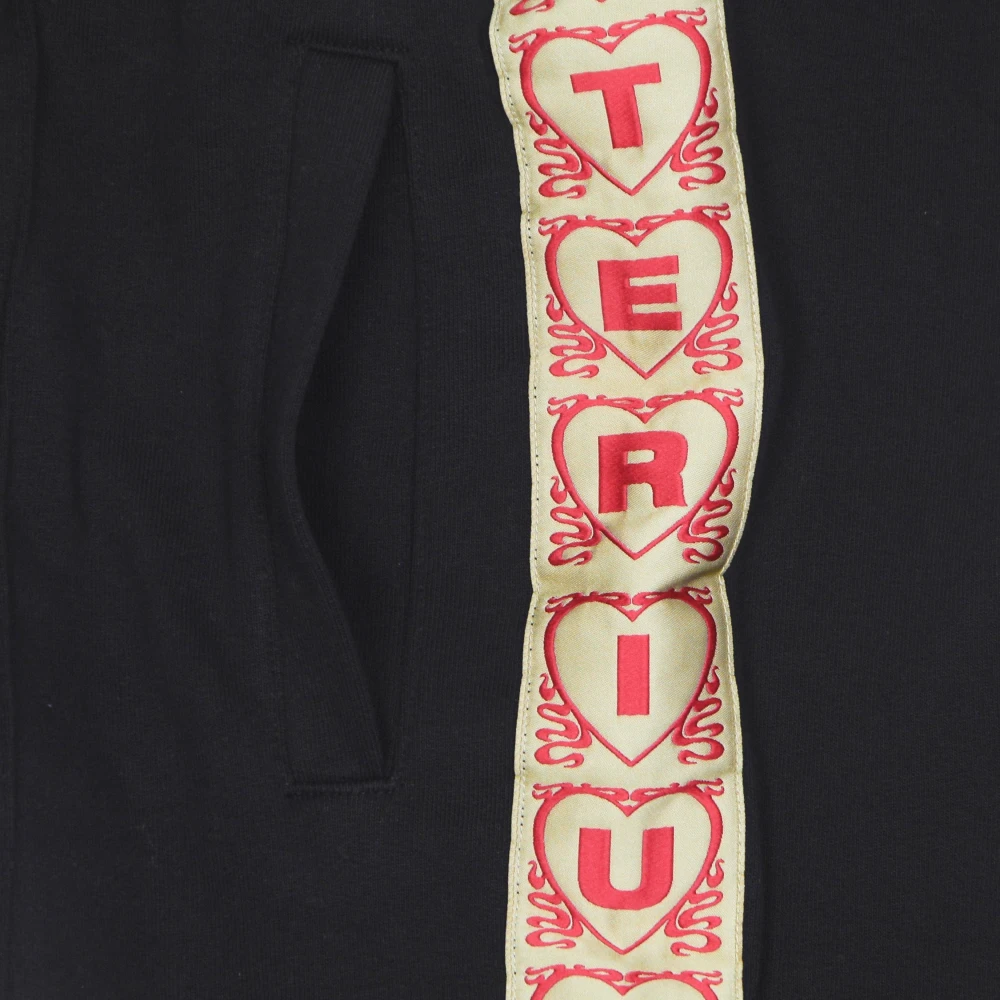 Iuter Zwarte Lichtgewicht Track Pant Elastische Taille Black Heren