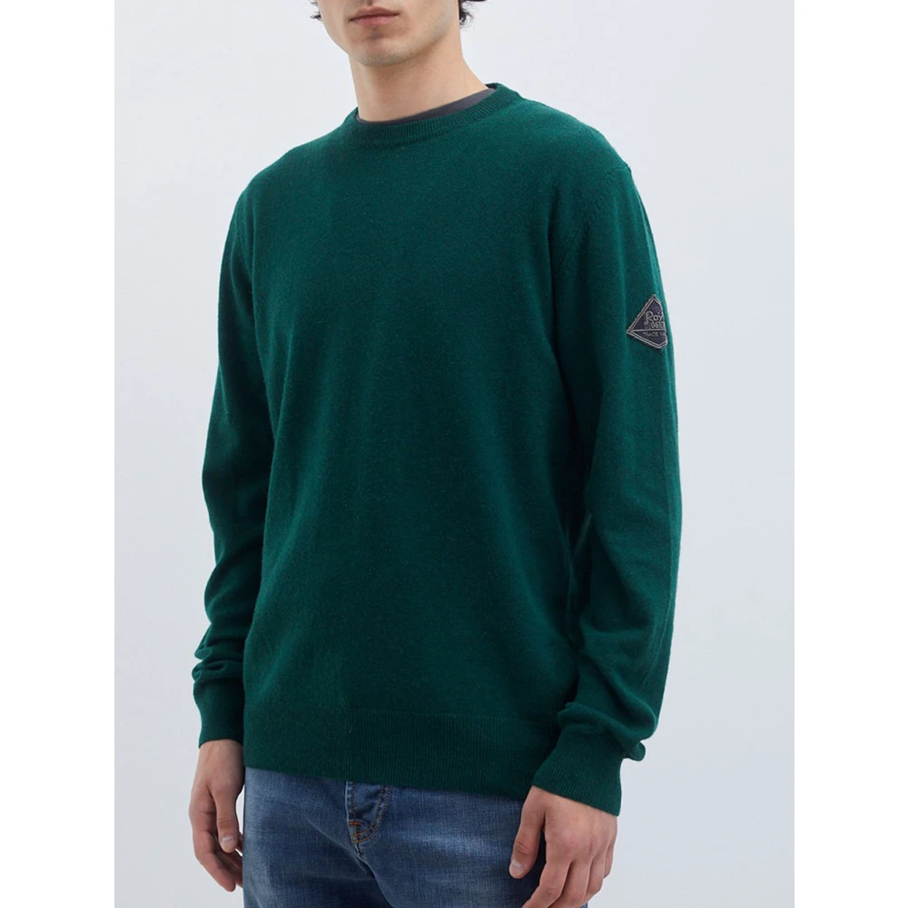 Roy Roger's Wol en Kasjmier Crewneck Sweater Green Heren