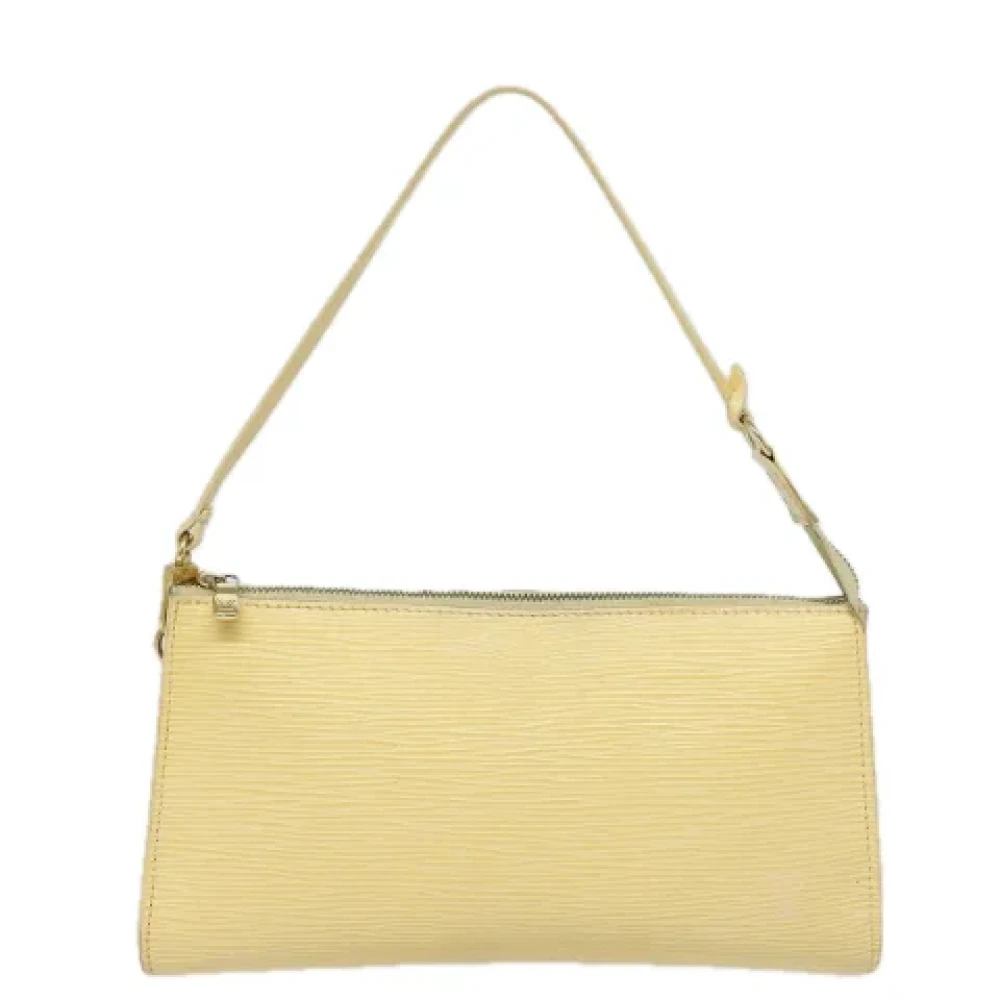 Louis Vuitton Vintage Pre-owned Leather clutches Beige Dames