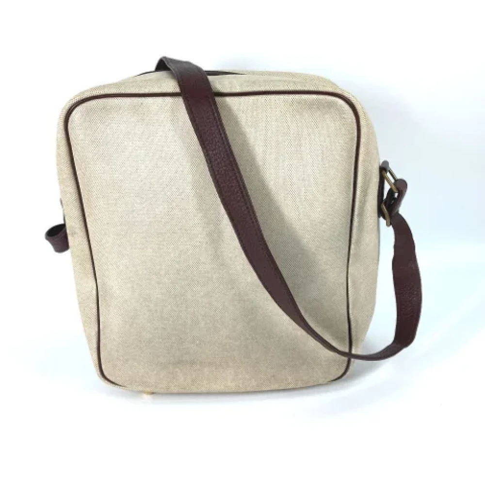 Hermès Vintage Pre-owned Fabric shoulder-bags Beige Dames