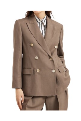 veste-marron-a-double-boutonnage-en-twill-avec-poignets-brillants