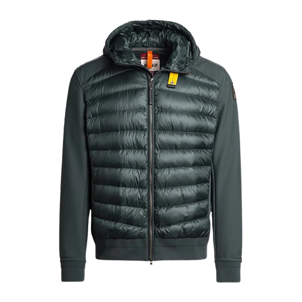 Parajumpers Hybride Hoodie met Stretch Gebreid Green Heren