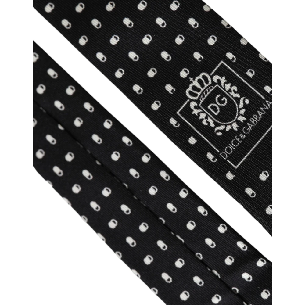 Dolce & Gabbana Elegante zijden stropdas met logodetails Black Heren