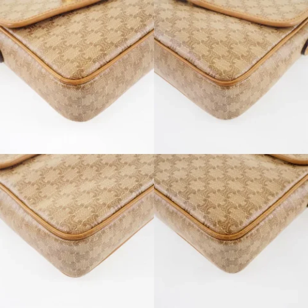 Celine Vintage Pre-owned Plastic shoulder-bags Beige Dames