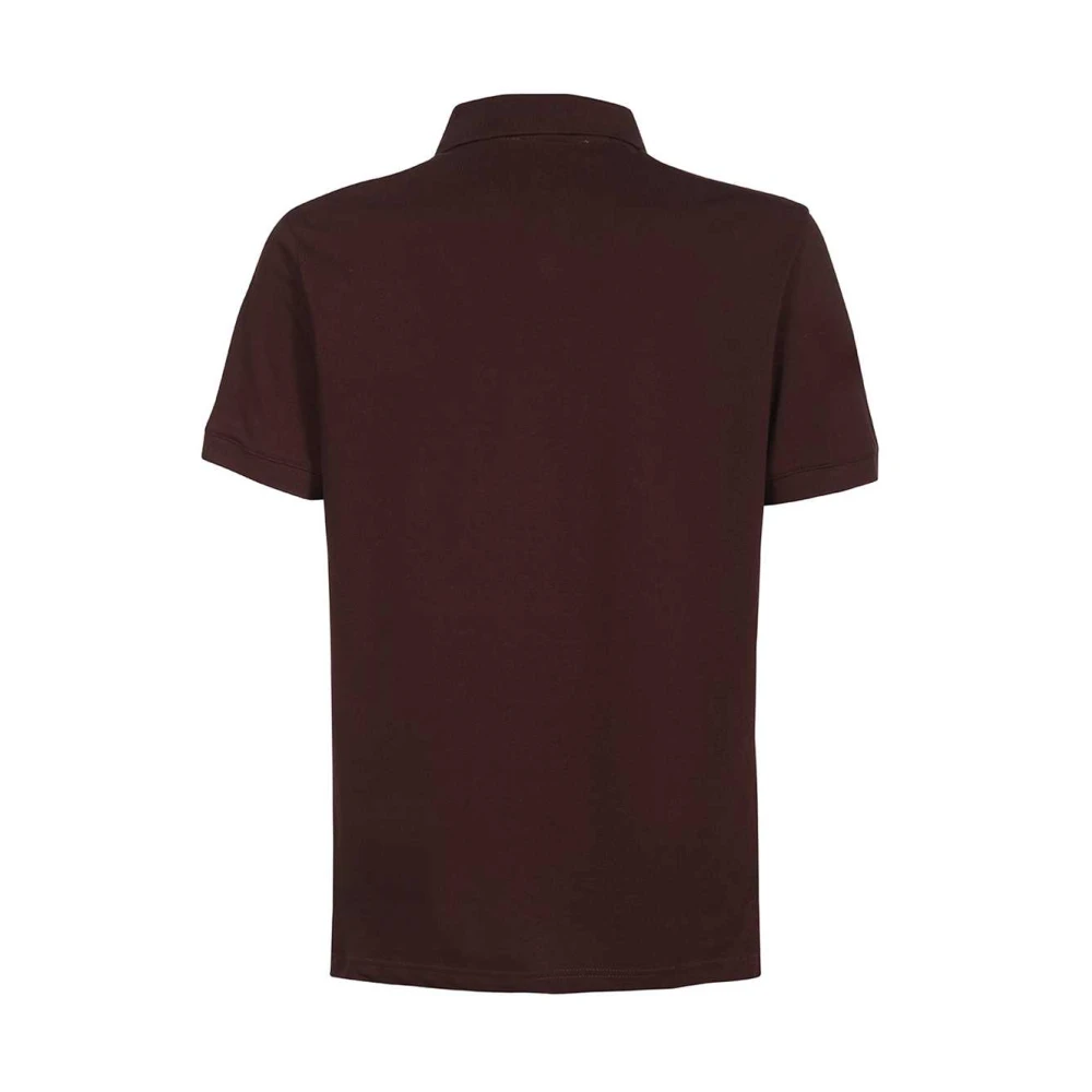 Les Deux Contrasterend Logo Katoenen Polo Shirt Red Heren
