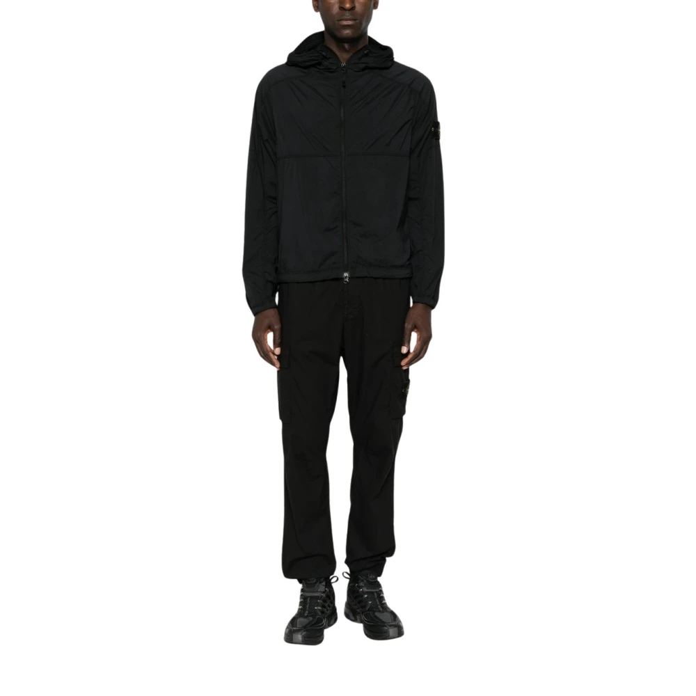 Stone Island Uomo Navy Hooded Zip Jacket - Man Jackets S - Immagine 2