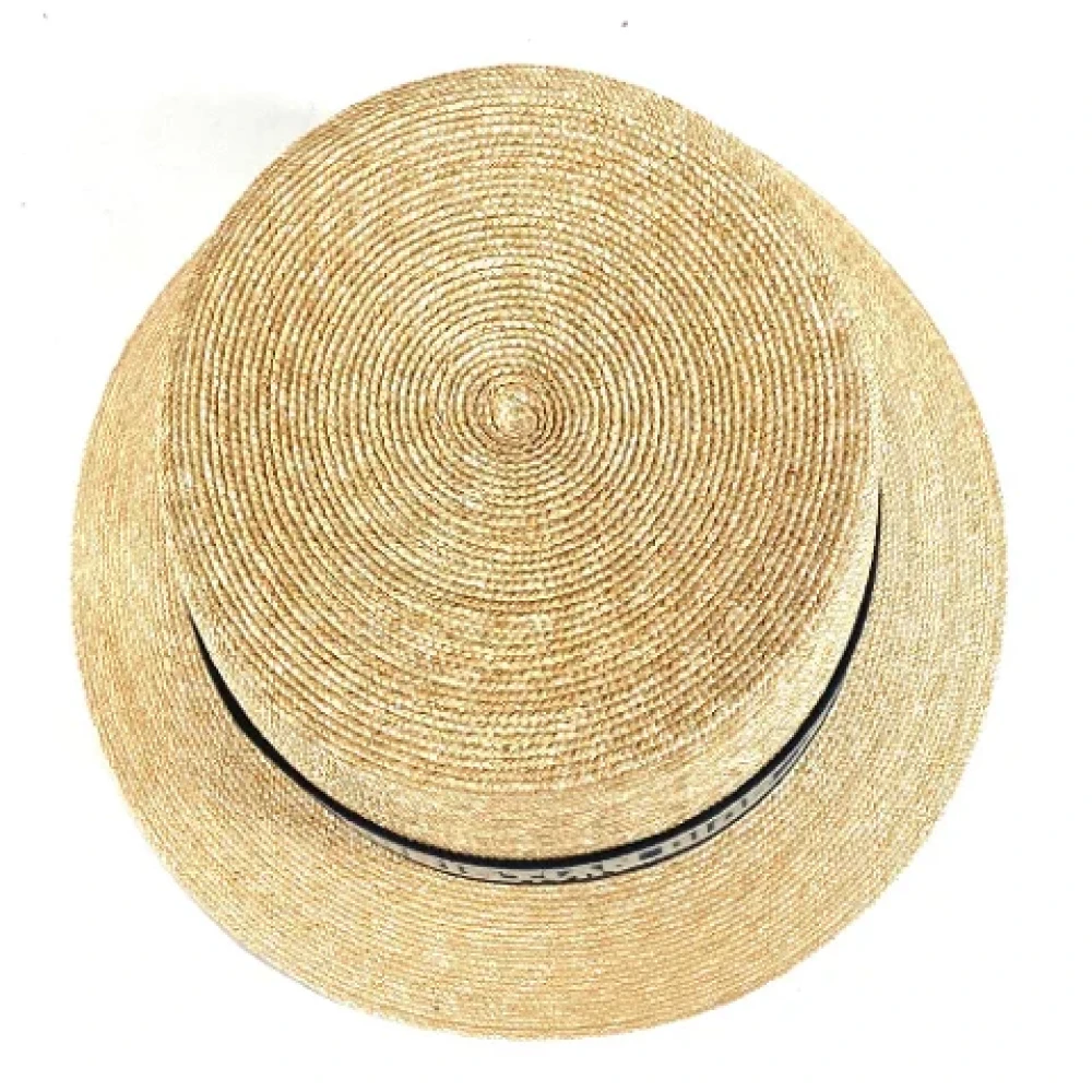 Dior Vintage Pre-owned Fabric hats Beige Dames