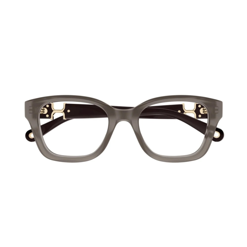 Chloé Rechthoekige acetaatbril met iconisch Marcie-logo Brown Unisex