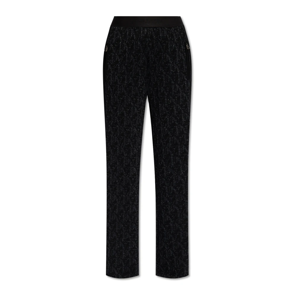 Palm Angels Women's Black Straight Trousers, Xs, Trousers With Logo