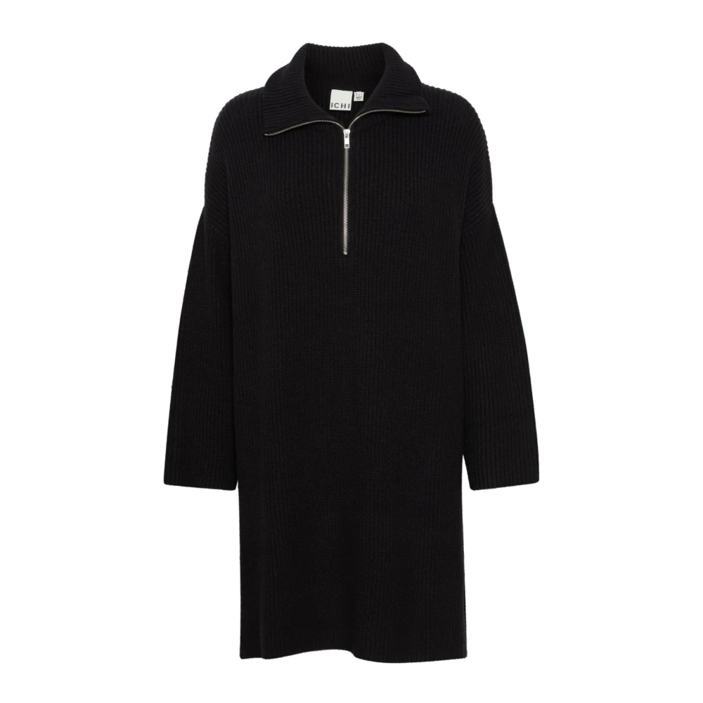 Ichi Black Knitted Dresses, Female, L, Knitted Dress