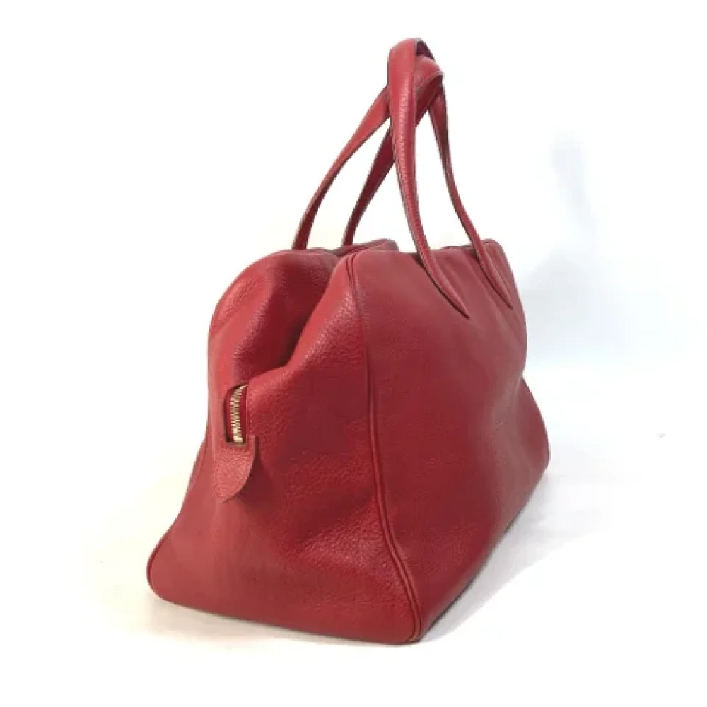 Hermès Vintage Pre-owned Leather travel-bags Red Dames