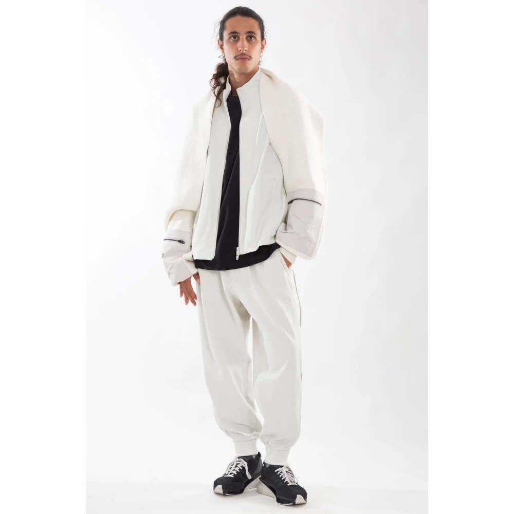 Y-3 Orbit Grey Cuffed Trackpants White Heren
