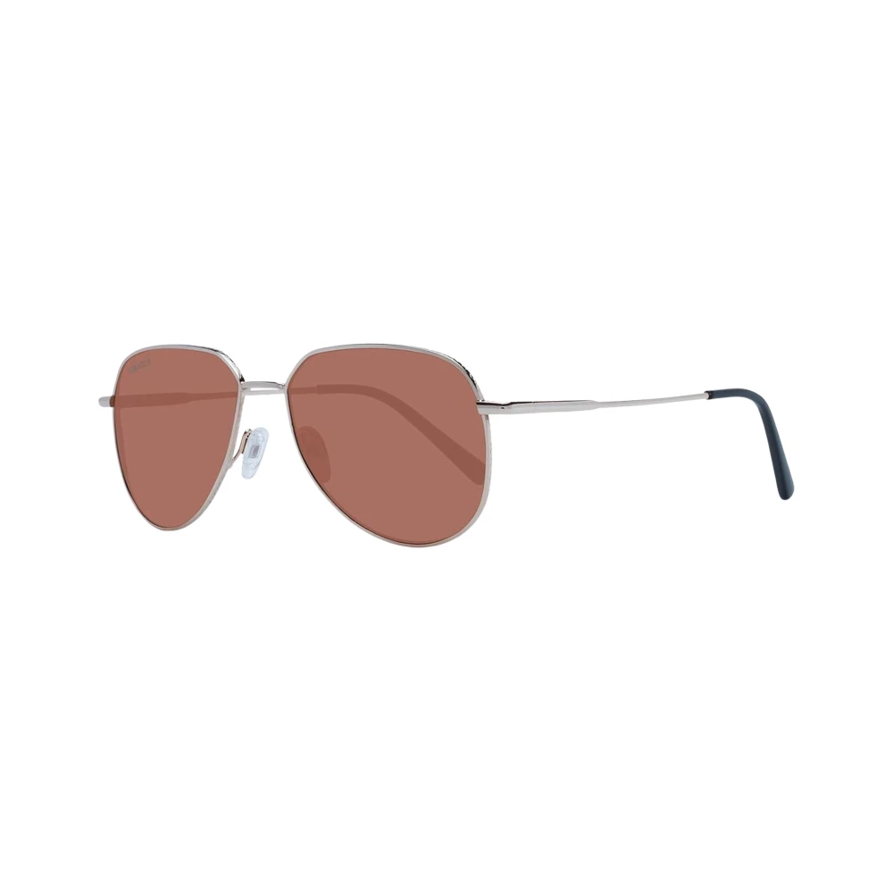 Serengeti Unisex Gold Rose Round Sunglasses With Uv Protection