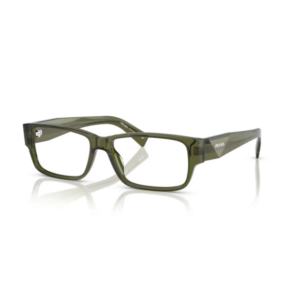 Prada Unisex Green Glasses, One Size, Stylish Sunglasses For Fashion Enthusiasts