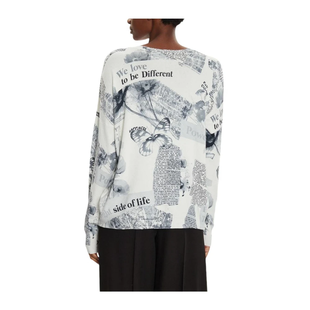 Desigual Gebreide top voor vrouwen White Dames