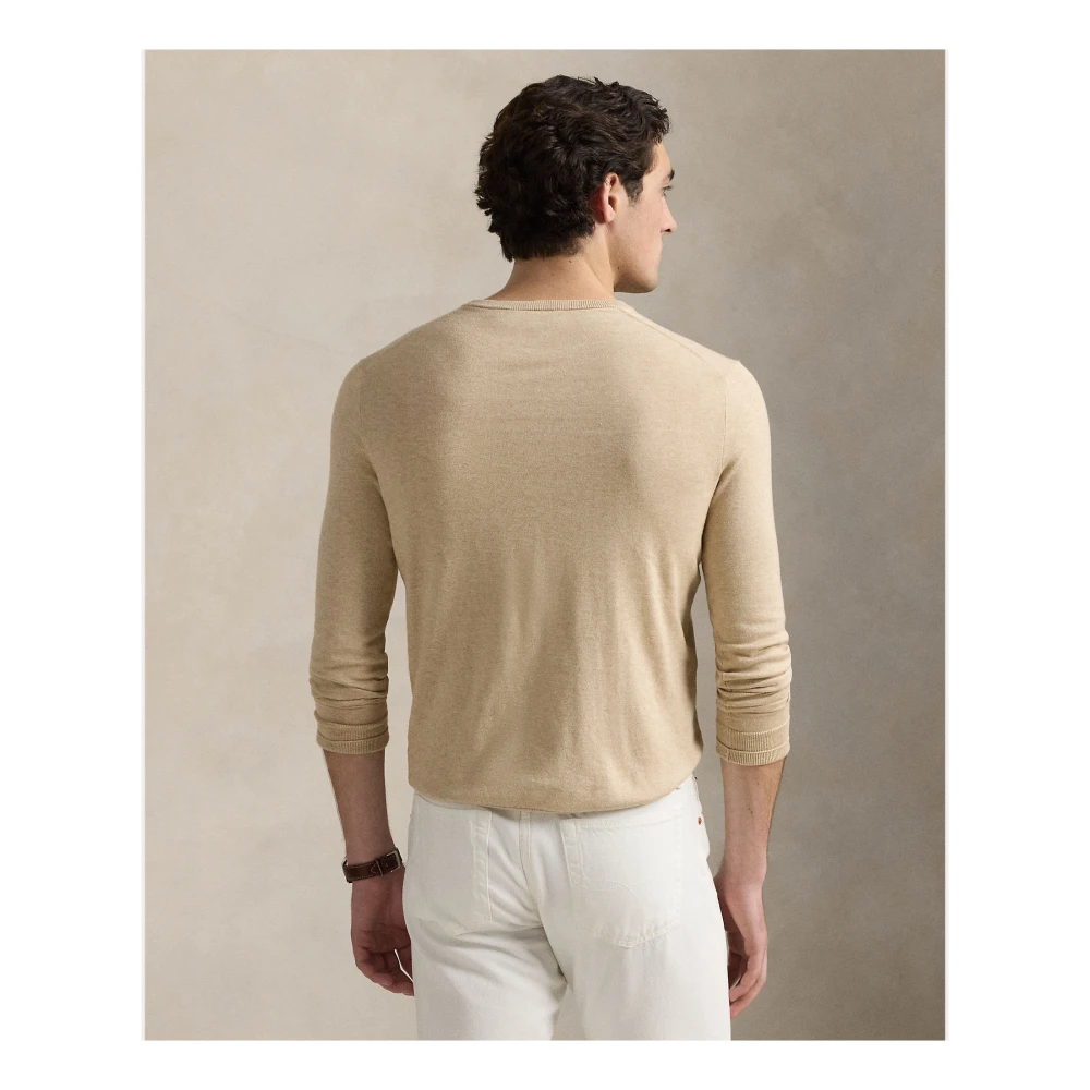 Ralph Lauren Rondgebreide trui Beige Heren