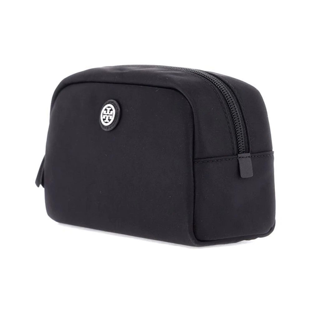 TORY BURCH Nylon Beauty Case met Iconische Detail Black Unisex
