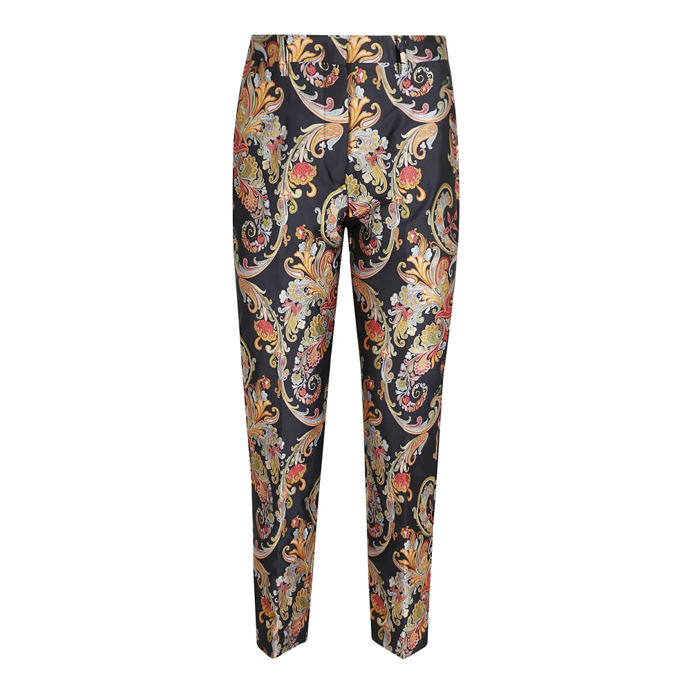 ETRO Zwarte Broek voor Vrouwen Aw24 Multicolor Dames