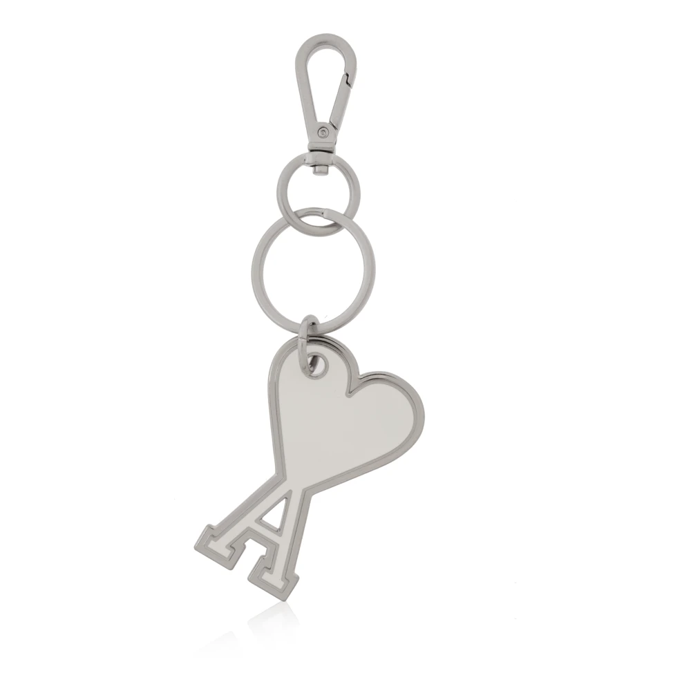 Ami Paris Sleutelhanger met logo Gray Unisex